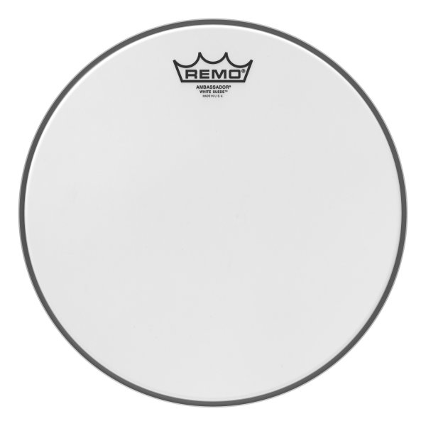 Ambassador® White Suede™ Drumhead, 12"